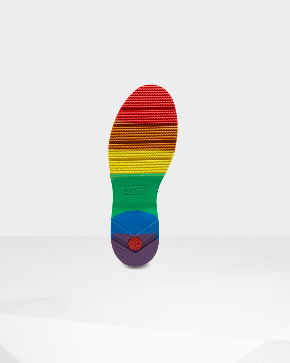 Kalosze Play Męskie - Hunter Original Pride Heeled Rain - Czarne - HPAQ-42596